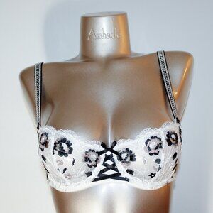 Aubade Paris Sample Fievre Andalouse Black and White Bra 34B